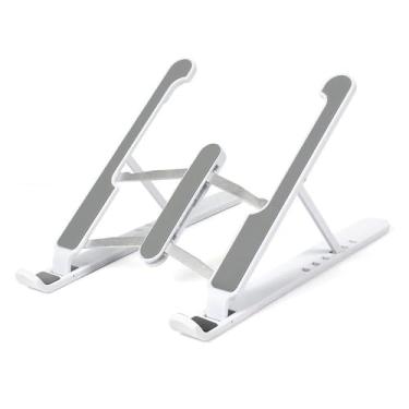 Imagem de Suporte portátil para laptop – dobrável e ajustável em altura, design de resfriamento inferior, ABS antiderrapante espesso + silicone + eixo de ferro, ideal para computadores e tablets, uso doméstico