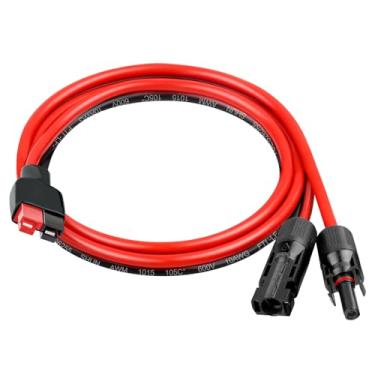 Imagem de MOOKEERF Cabo de painel solar de 10 AWG para conector Anderson - Cabo de extensão solar de 9,5 m com conector estilo Anderson para gerador solar de painel solar de estação de energia portátil
