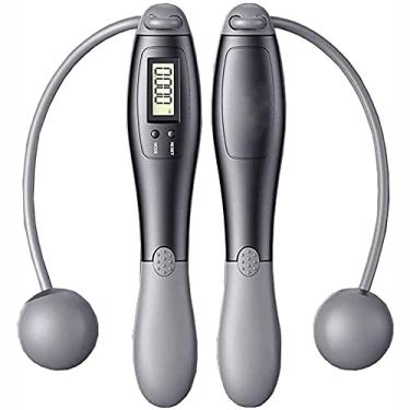 Imagem de Corda de pular Feiyx, corda de pular pesada multidivertida com balcão, corda de pular para treino, alças pesadas, comprimento ajustável, corda de pular para fitness, treino, casa, exterior