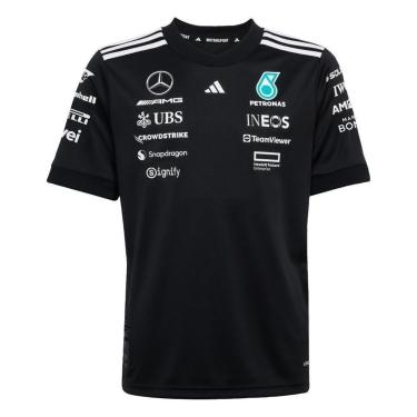 Imagem de Camisa Mercedes Infantil Adidas- Amg Pretonas Formula One Team White Black Unissex-Unissex