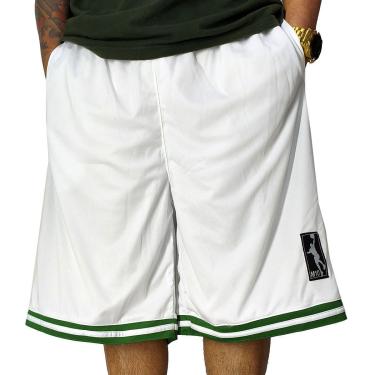 Imagem de Bermuda Basquete Plus Size M10 Fire T Branco Verde-Masculino