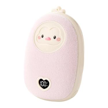 Imagem de menolana Aquecedor de mãos elétrico recarregável e portátil de bolso com 3 configurações de temperatura ajustáveis ​​para pesca, esqui e outras atividades ao, Luz Rosa