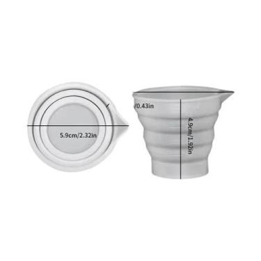 Imagem de Copo Medidor Dobrável De Silicone 50-500ml, Recipiente Portátil Multif