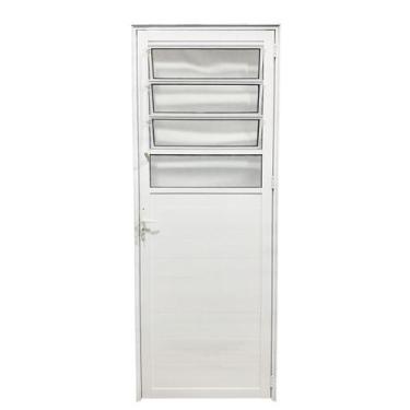 Imagem de Porta Basculante Alumínio Branco Linha Veneza - Bergamo, Direita, 210 