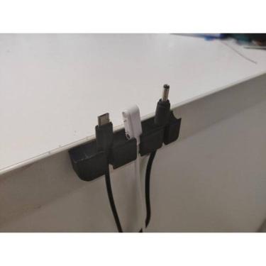 Imagem de 3 X Organizador De Fios E Cabos Adesivo  Kit Com 3