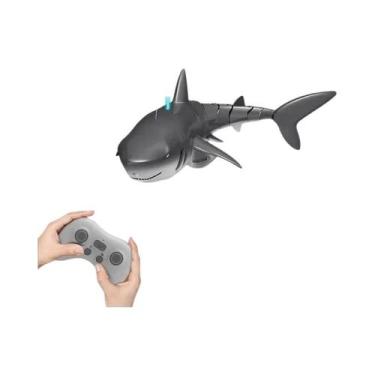 Imagem de Brinquedo Submarino Elétrico RC Em Forma De Tubarão Com Controle Remot