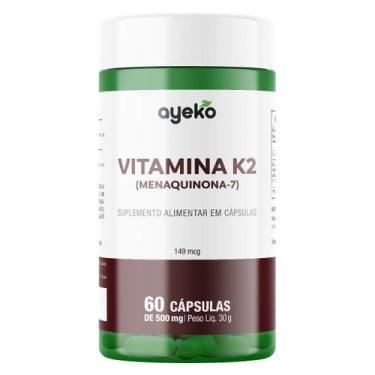 Imagem de Vitamina K2 (MK-7) Menaquinona-7 149mcg 60 Cápsulas - Ayeko
