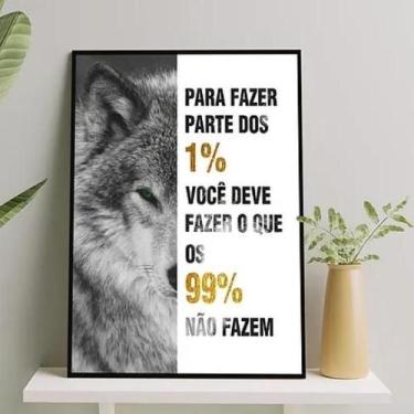 Imagem de Quadro Motivacional Lobo 24X18Cm - Quadros On-Line