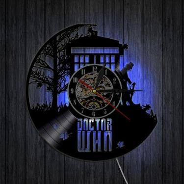 Imagem de Relógio de parede Doctors Whos Anime Vinyl Disc 30cm - yiweisai