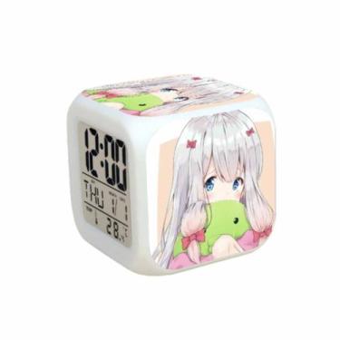 Imagem de Despertador digital LED Manca Square Yellow 8x8x8cm - yiweisai