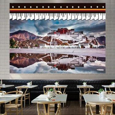 Imagem de Tapeçaria: parede do palácio de Potala, estilo tibetano, 150x130cm, mi