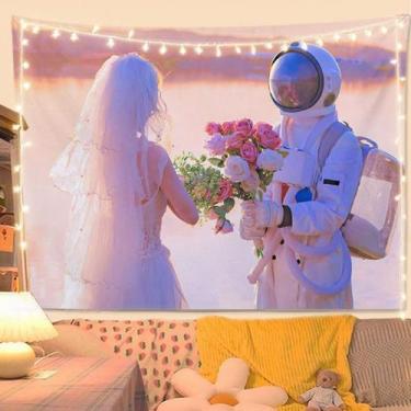Imagem de Tapeçaria Astronaut Wall Microfabric 148x128cm Decoração de quarto - y