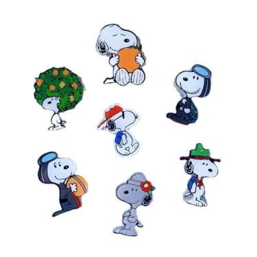 Imagem de Ímãs de geladeira Snoopys Anime 7 unidades/lote Refrigerador de desenh