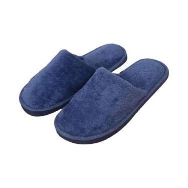 Imagem de Chinelos De Inverno Masculinos Em Plush, Quentes, De Veludo, Antiderra