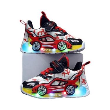 Imagem de Tênis Esportivos Em Forma De Carro Para Meninos Com Luzes LED, Tênis B