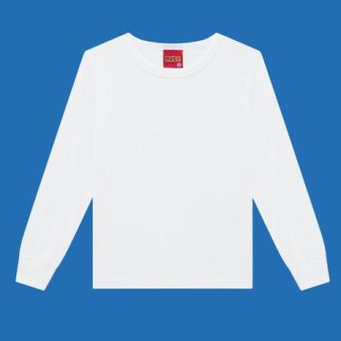 Imagem de Camiseta Infantil Menino Manga Longa Kyly em Algodão Básica Tamanho:4C