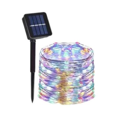 Imagem de Luzes De Fada Solares LED 50-300 Com Fio De Cobre, 8 Modos, À Prova d'