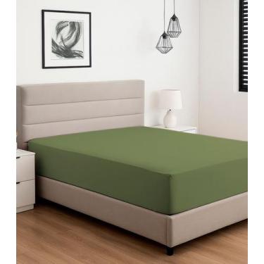 Imagem de Lençol Liso King de Malha Com Elástico Vivaldi Verde, UN, Verde