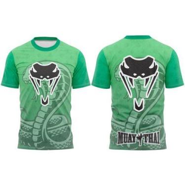Imagem de Camiseta Muay Thai Combat Artes Marciais Camisa Cobra Treino Luta Kick