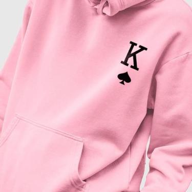 Imagem de Blusa Moletom Genuine Grit Masculina Estampada Algodão 30.1 Rei, Rosa 