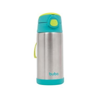 Imagem de Garrafa Termica Infantil com Canudo AÇO INOX 400ML AZUL Buba 11385, 40