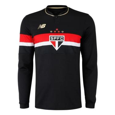Imagem de CAMISA NEW BALANCE SÃO PAULO F.C III 2025 MASCULINO - ML - PTO/VERM GGG-Masculino