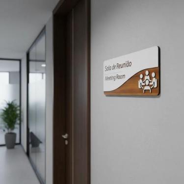 Imagem de Placa de Sinalização Sala de Reunião - NoBrand