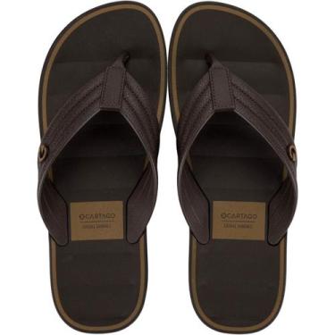 Imagem de Chinelo De Dedo Cartago Monterrey Masculino, Marrom, 39
