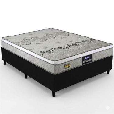 Imagem de Cama Box de Casal Gazin Stone Sommier D33 altura de 60 cm e largura de