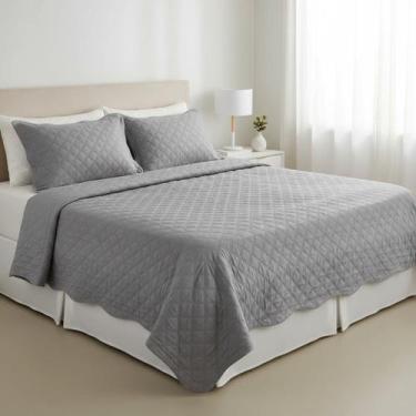 Imagem de Kit Cobre Leito Casal 03 Pcs ( 01 Colcha 2,20 x 2,30 m 02 Fronhas 50 x