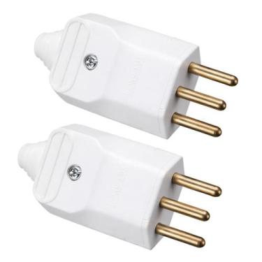 Imagem de 2Und Plug Pino Macho 2P+T c/ Prensa Cabos 20A 250V p/ Tomada - MarGiri