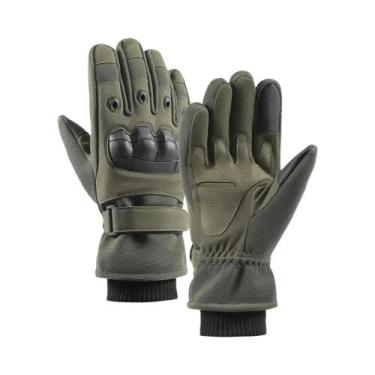 Imagem de Luvas De Inverno Pretas Para Motocicleta, Estilo Militar, À Prova De F