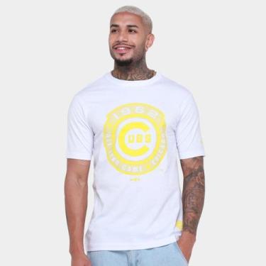 Imagem de Camiseta New Era All Core Mlb Chicub Whi Masculina, Branco, M