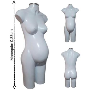 Imagem de Manequim feminino adulto (meio corpo modelo gravida N.38) branca com t