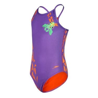 Imagem de Maio Speedo Alça Fina Giraffe Roxo Infantil Meninas, 2