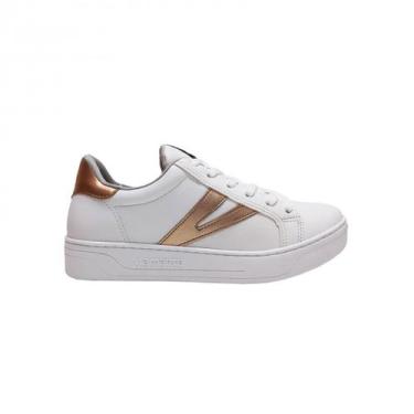Imagem de Tênis Via Marte Lançamento Casual Feminino Moderno 23-6202-01, Branco,
