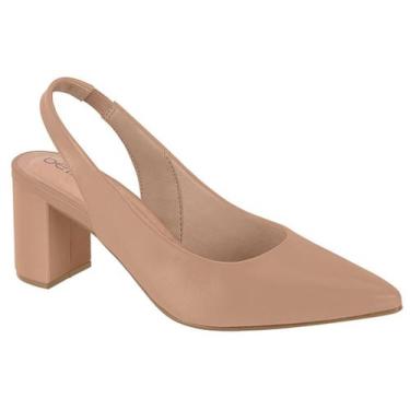 Imagem de Sapato Scarpin Aberto Beira Rio 4241231 Feminino, Nude, 37