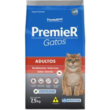 Imagem de Ração para Gatos Premier Ambientes Internos Salmão 7,5Kg