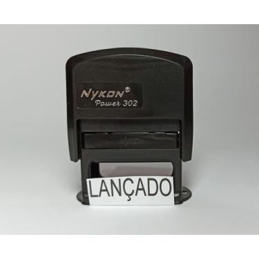 Imagem de Carimbo automático c/ a palavra LANÇADO  3,7cm x 1,3cm - Nykon
