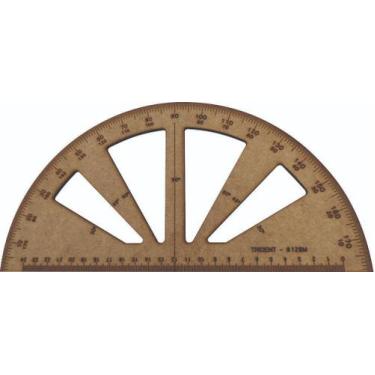 Imagem de Transferidor P/ Corte e Costura de Madeira 28cm/180 - Trident