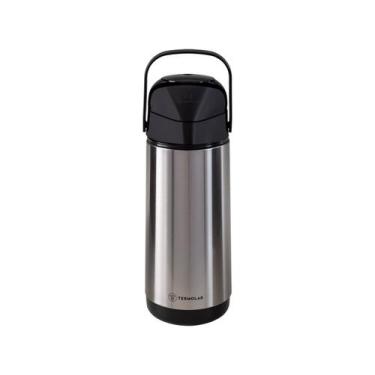Imagem de Garrafa Térmica 1 Litro  - Termolar Lumina 9751, 1L, Inox e Preto