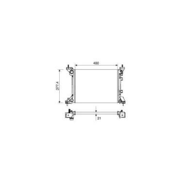 Imagem de Radiador Fiat Uno / Palio 1.0/1.4 2010 Fiorino 1.4 2014 Gr - Visconde
