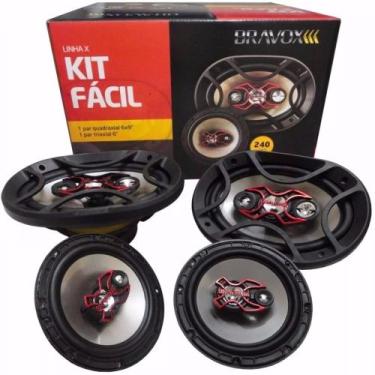 Imagem de Kit Alto Falante Bravox Triaxial