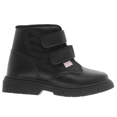 Imagem de Bota Coturno Infantil Menina Kidy 08401130007 Preto, Preto, 26