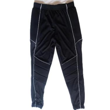 Imagem de Calça de Goleiro Kanxa Classic Infantil 1555, Preto, Branco, P=10