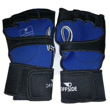 Imagem de Luva de Musculação Offside Neoprene com Munhequeira, Preto, P