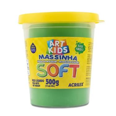 Imagem de Massinha De Modelar Soft Acrilex Macia 500g - Selecione a Cor, Verde
