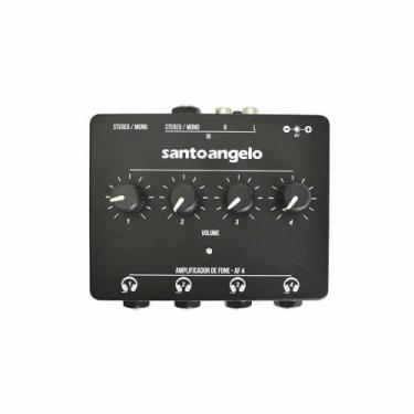 Imagem de Amplificador para Fone de Ouvido AF4 Preto - SANTO ANGELO