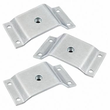 Imagem de Kit com 3 Chapinhas Chapa Inclinada 10o Fixação Pés Palito Cromado