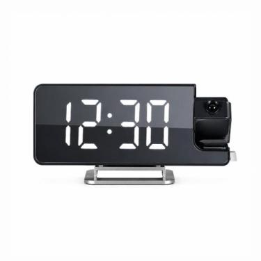 Imagem de Relógio Digital Espelhado com Projetor de Horas Temperatura e Umidade 